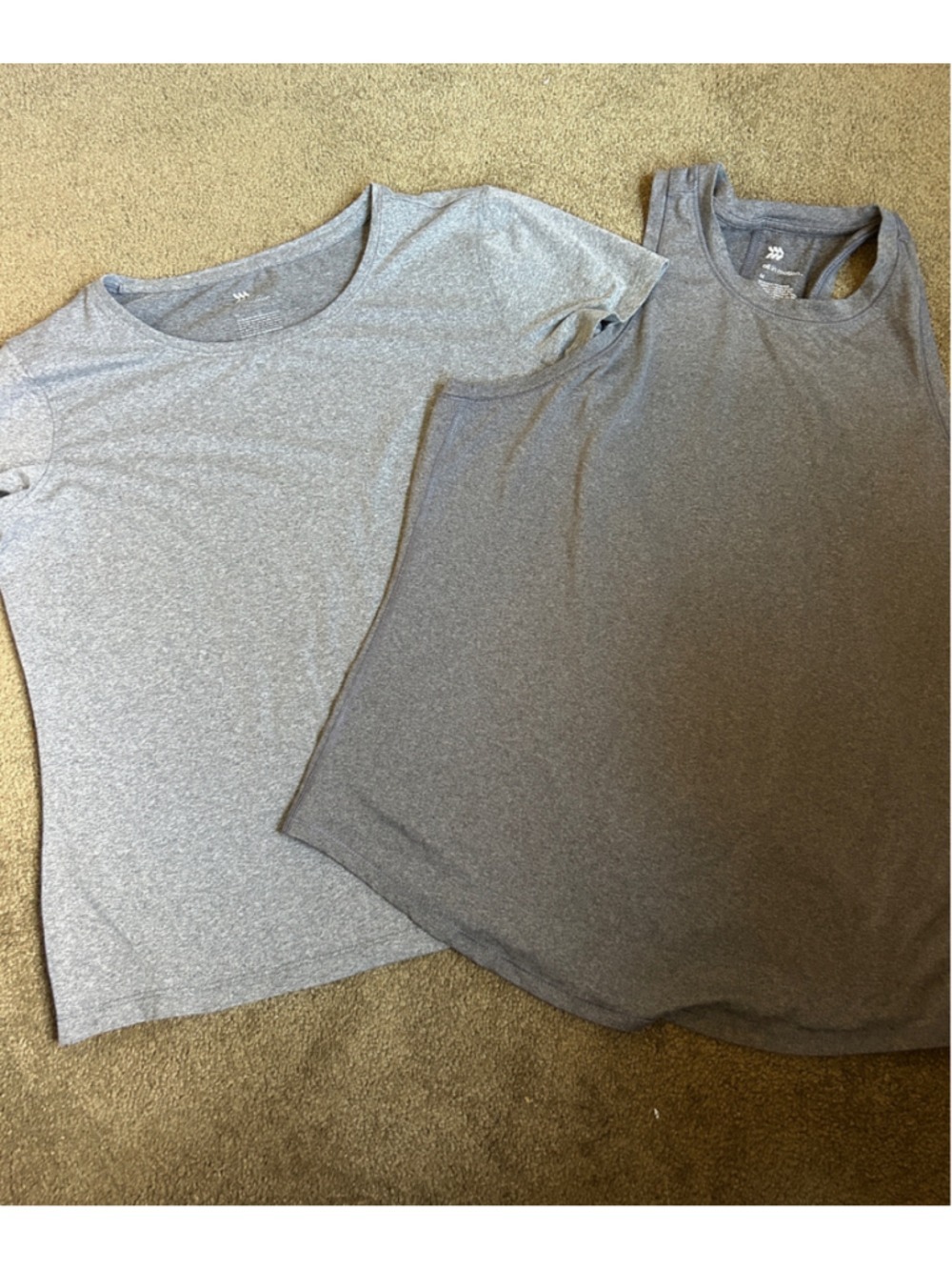 Women's All in Motion Athletic Tops Size M Grey Set of 2